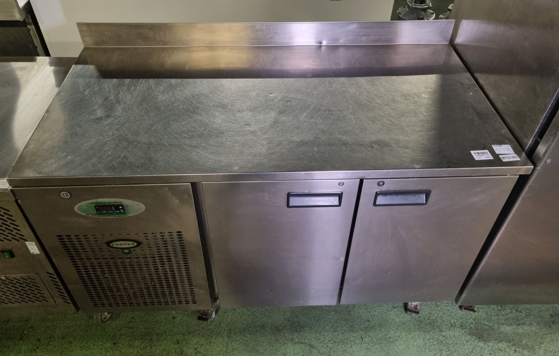 Foster EPRO1/2L stainless steel 2 door counter freezer - W 1420 x D 700 x H 990mm - Image 2 of 7