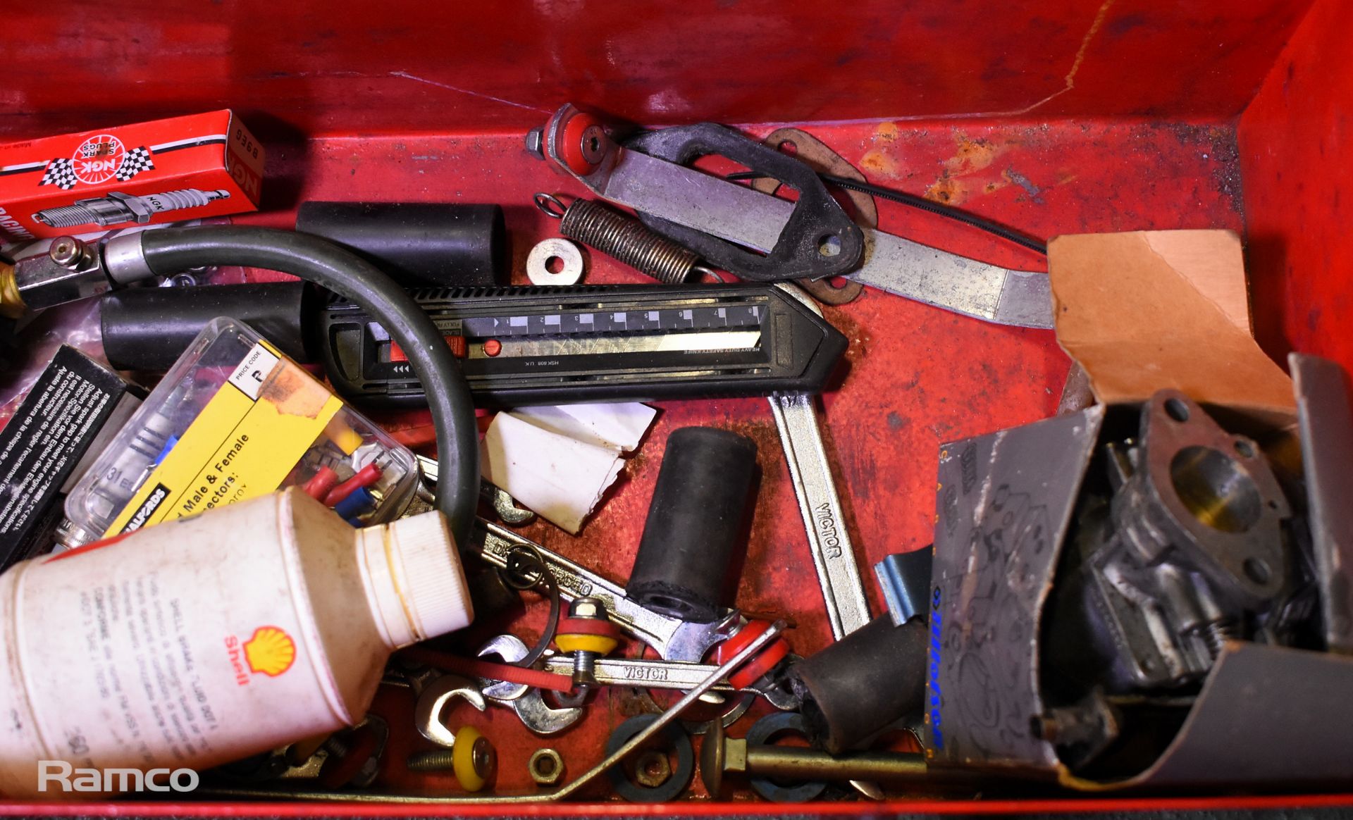 Tool Bag with linespray cans, Irwin Tool Bag, Stanley plastic toolbox, toolbox with tools - Image 7 of 12