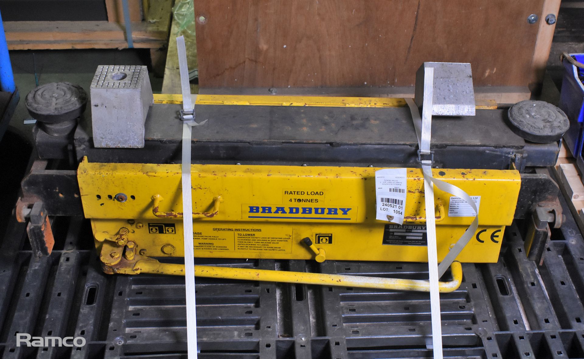 Bradbury BJO40RDE Scissor pit beam jack - 4 tonnes capacity