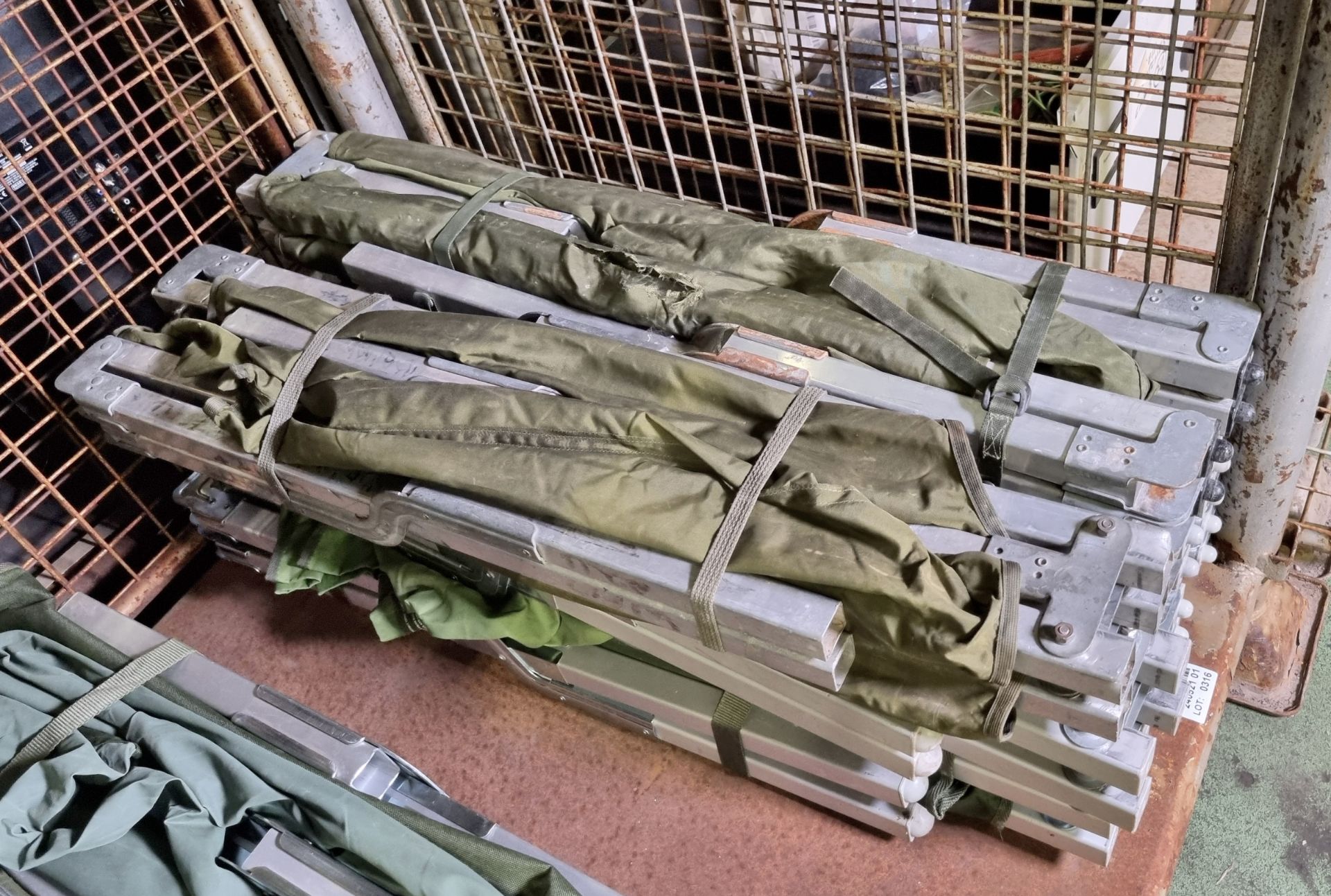 6x folding field cots - L 1900 x W 700 x H 450mm - SPARES OR REPAIRS - Image 2 of 5