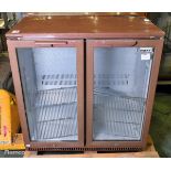 Husky C2H-900-BN-UK-HU double door bottle cooler - damage to handle - W 900 x D 500 x H 880mm