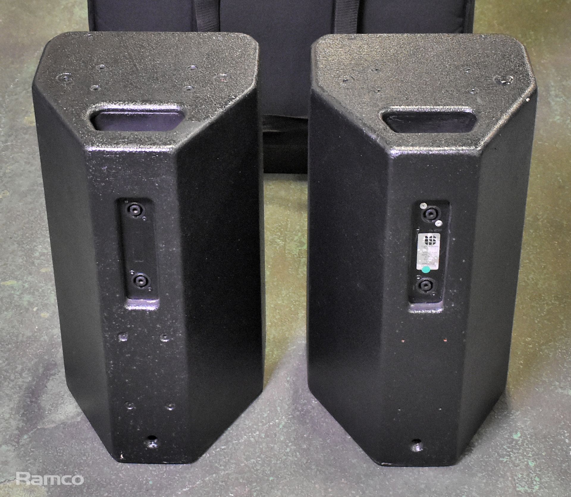2x Logic LS8 loudspeakers - NL4 connection - recently painted with soft bag - Image 3 of 9