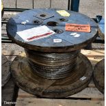 24mm 6 strand galvanised steel wire rope reel - approx weight: 150kg