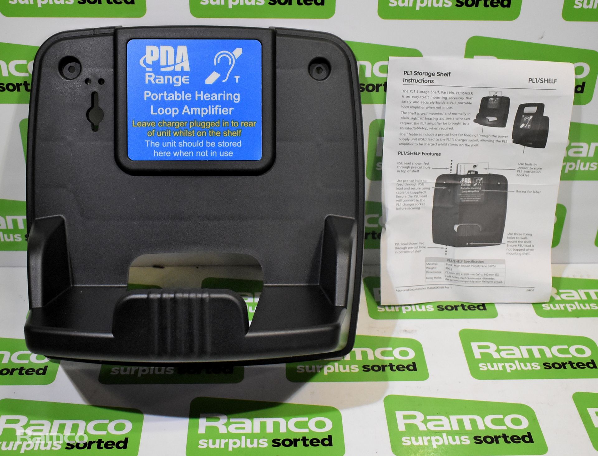 Pda Range 2x PDA Range PL1/K1 portable hearing loop kits with storage shelf