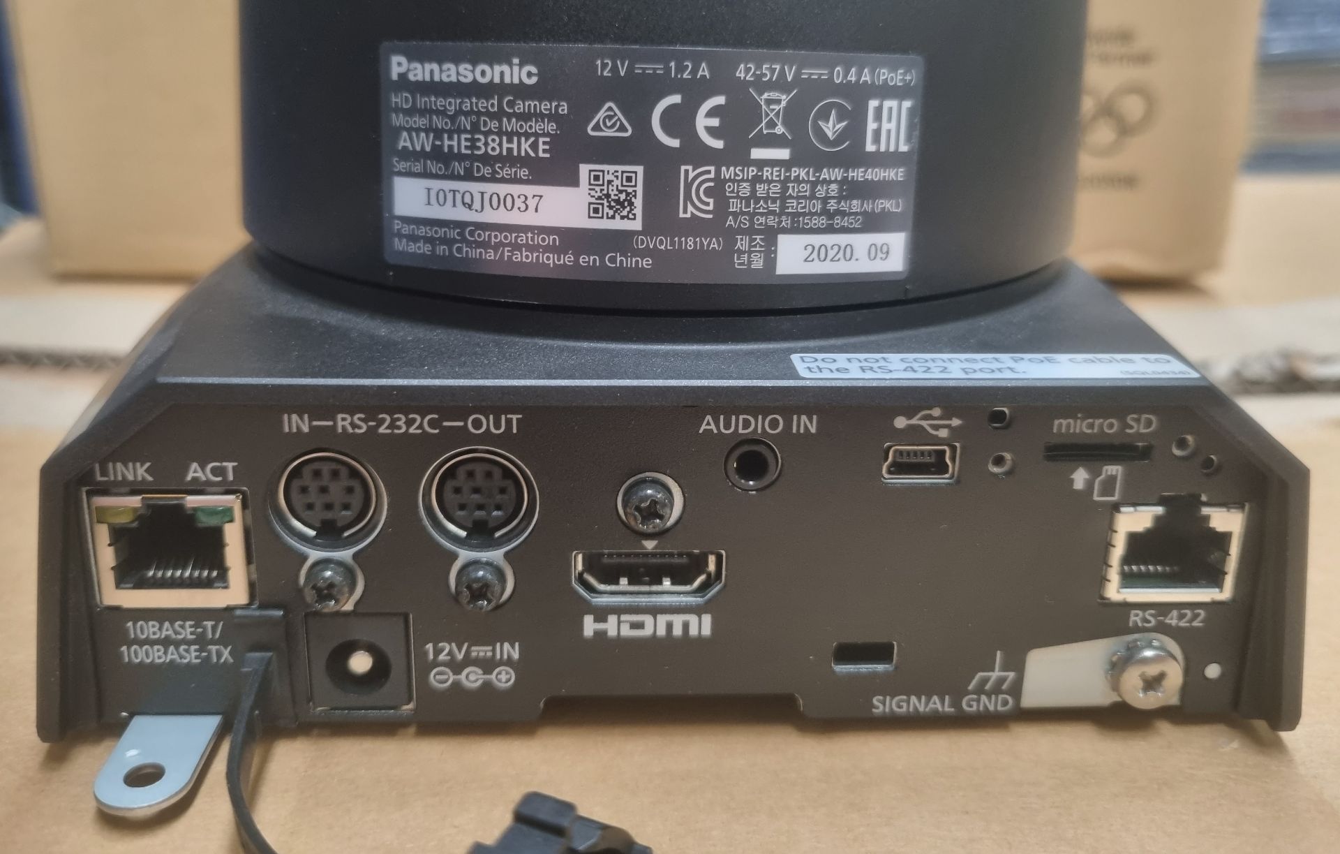 Panasonic AW-HE38HKEJ (none NDI) tested and working, STOCK IMAGE, complete with manual - Image 5 of 11