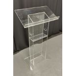 Acrylic lectern in storage case - case dimensions: L 1360 x W 770 x H 430mm