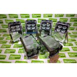 6x Prolight Smartbat battery uplighters in flight case - case dimensions: L 540 x W 470 x H 560mm