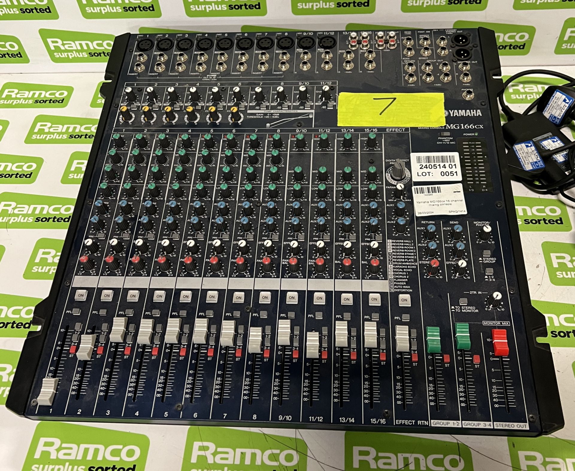 Yamaha MG166cx 16 channel mixing console - Image 2 of 7