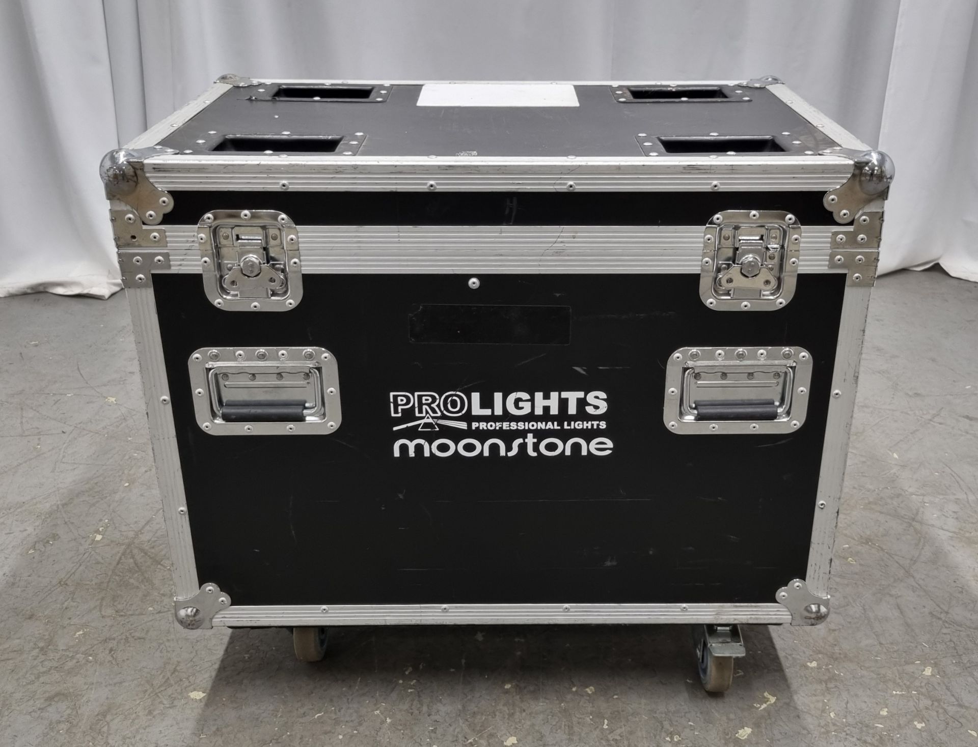 2x Prolights Moonstone LED spot moving head lights with flight case - Image 13 of 13