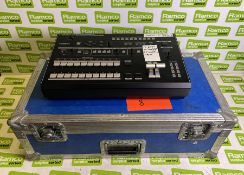 Roland V800HD vision mixer in flight case - case dimensions: L 690 x W 370 x H 230mm - FAULTY OUTPUT