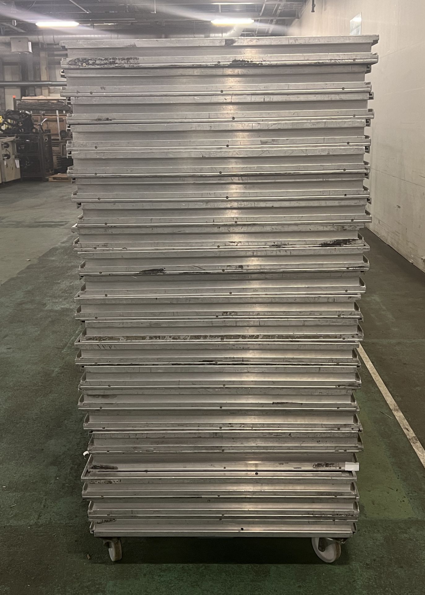 21x Aluminium stage/platform deck sections - W 2000 x D 1000 x H 85mm per section - NO STANDS/FEET - Image 2 of 9