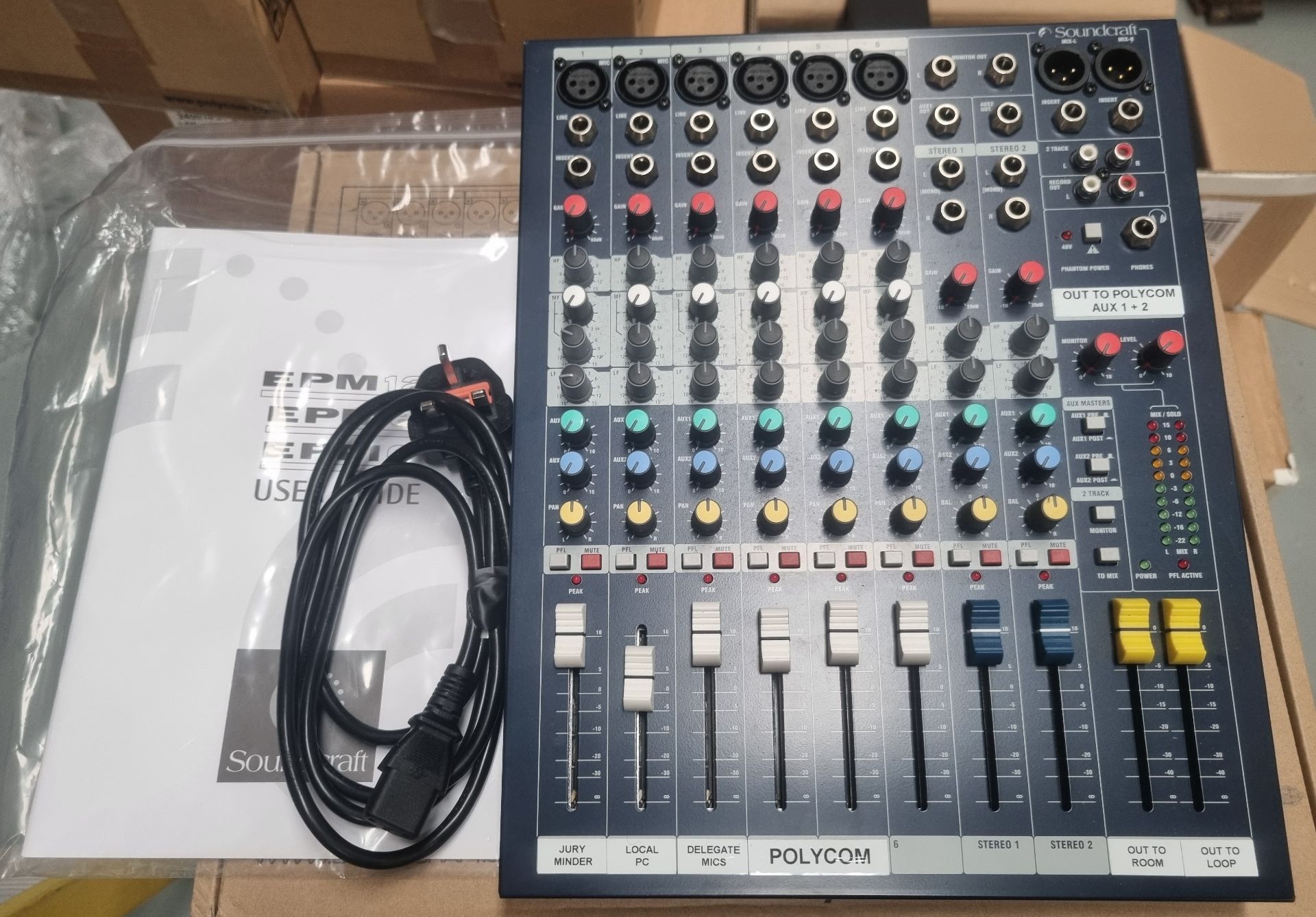 Soundcraft EMP-6 analogue mixer, STOCK IMAGE, tested and working comes with powercable