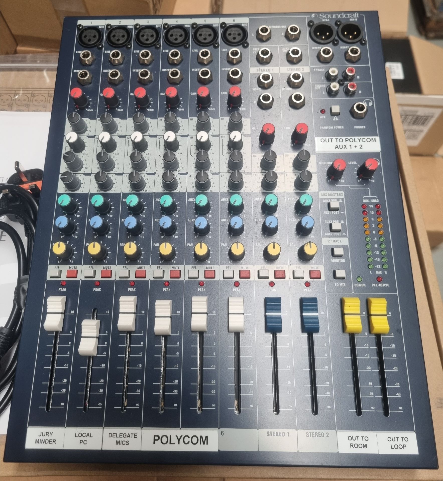 Soundcraft EMP-6 analogue mixer, STOCK IMAGE, tested and working comes with manual - Bild 2 aus 4