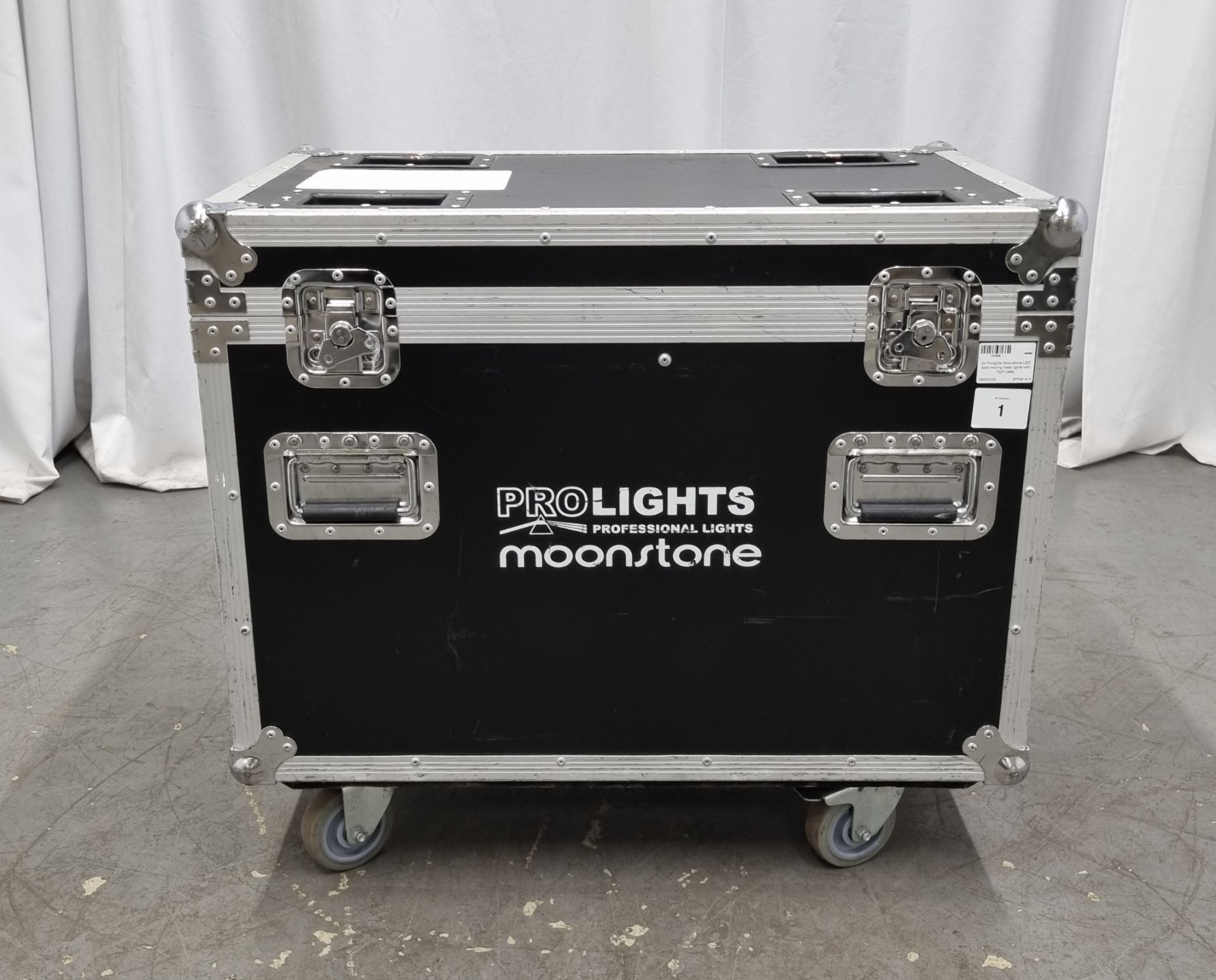 2x Prolights Moonstone LED spot moving head lights with flight case - Image 12 of 12