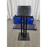 Litestructures Astralite truss lectern - W 480 x D 450 x H 1220mm - with transportation case