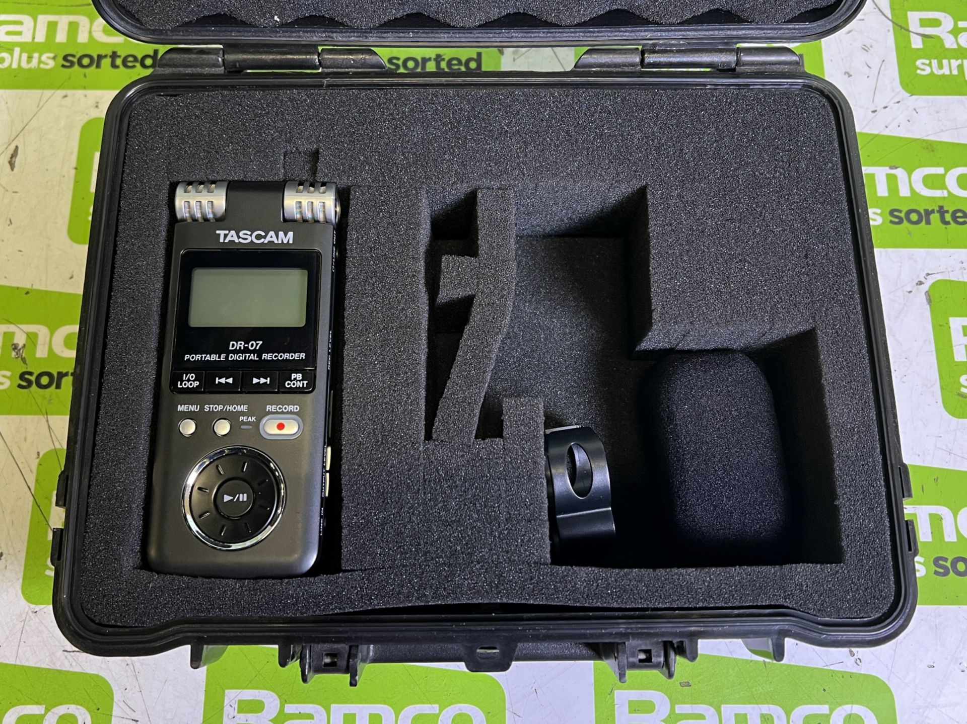 Tascam DR-07 digital audio recorder in case - Image 2 of 6