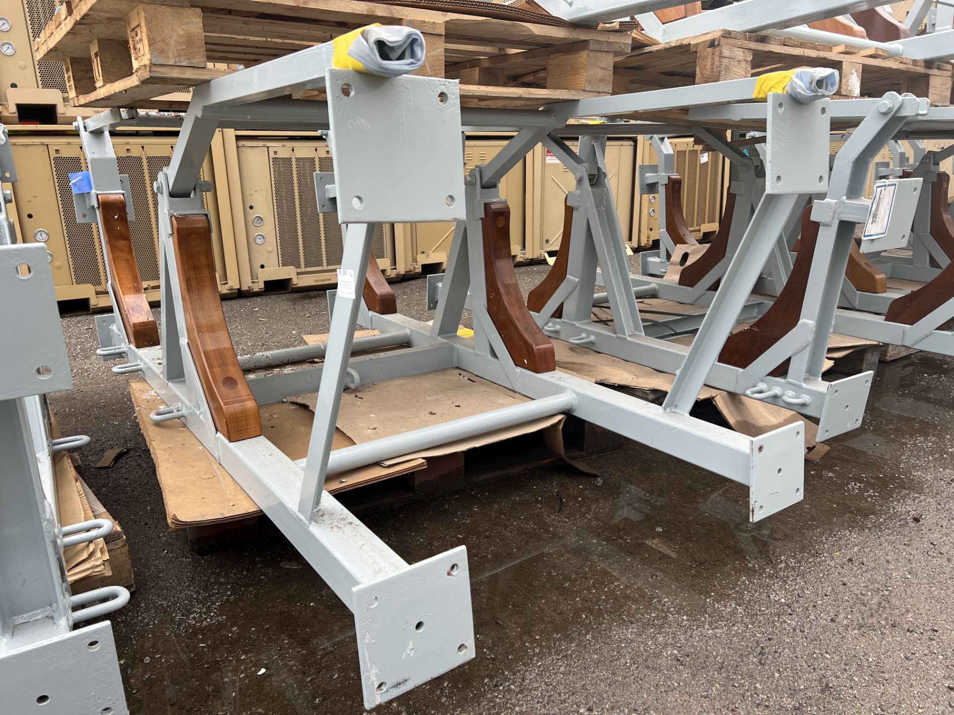 Life raft stowage frame - approx dimensions: L 2100 x W 1150 x H 850mm