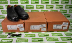 3x Pairs of British Forces service shoes - Black - Size 13.5M