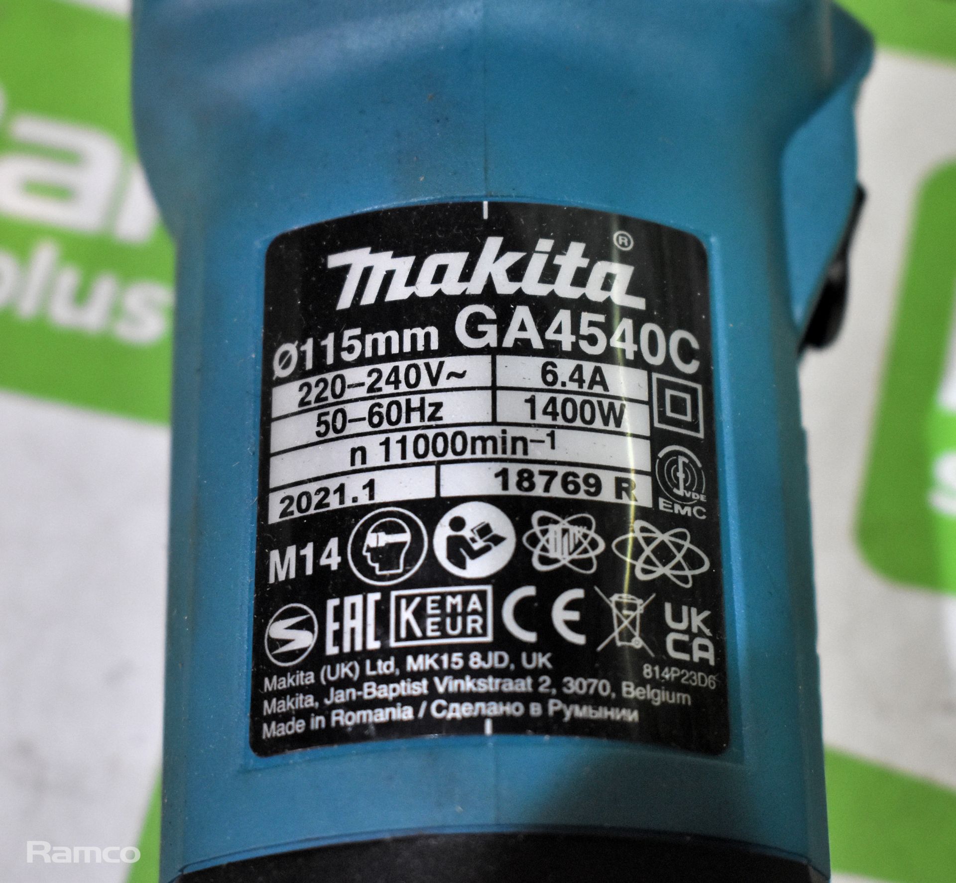 Makita GA4534 Slim Angle Grinder 115mm With Paddle Switch | | Dundalk | Co. Louth |Ireland