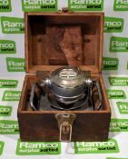 Tapley Meters Ltd decelerometer in wooden storage case