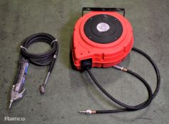 ReelWorks air line hose reel - length: 15m & PCL Airforce MK4 tyre inflator