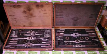 U.N.F. tap and die set - INCOMPLETE, I.S.O. metric tap and die set