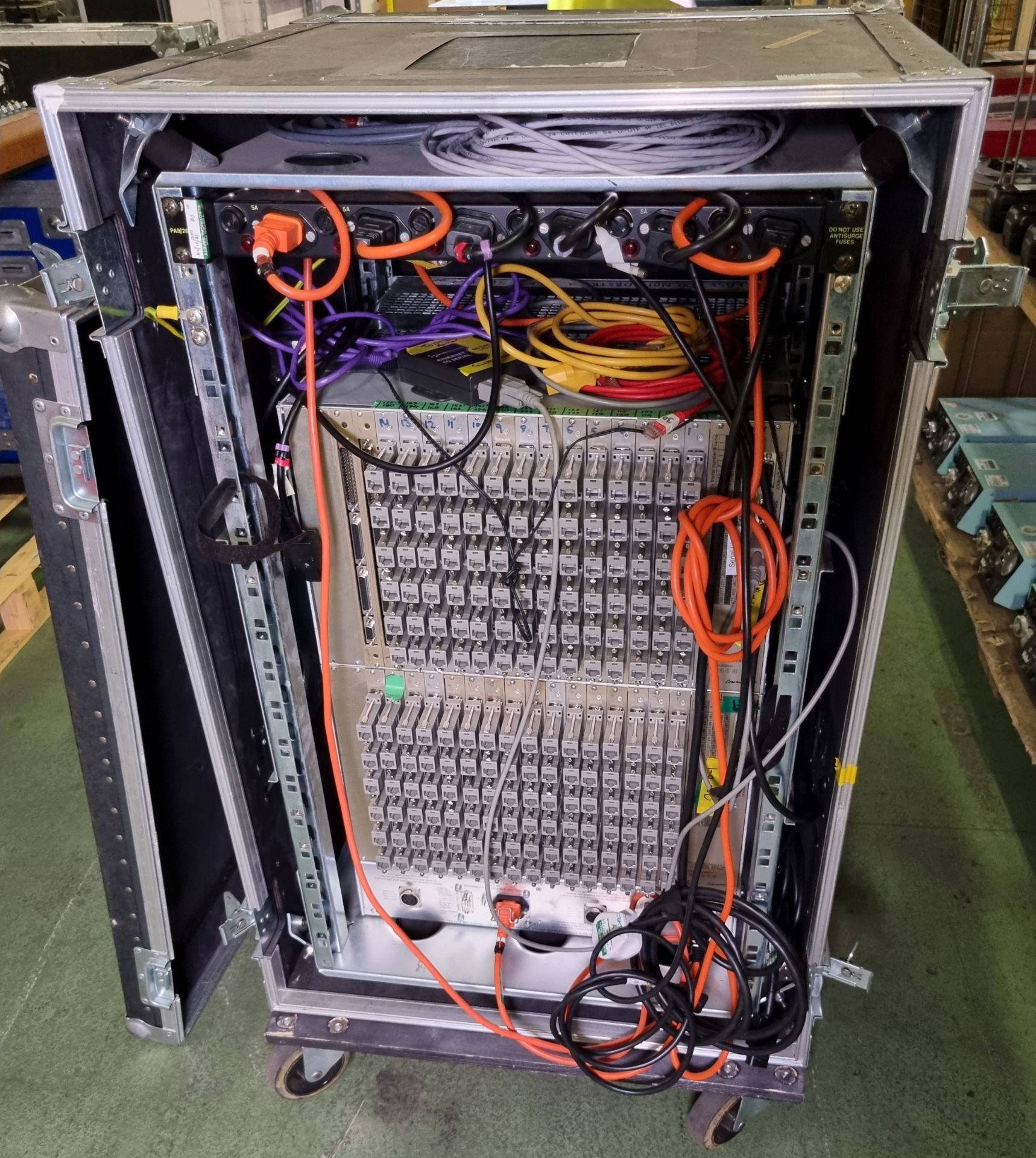 CP Cases 18U rack flight case with Trilogy Commander intercom talkback ...