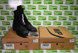 2x Pairs of Wellco Peruana Jungle combat boots - Black - Size 12M - New
