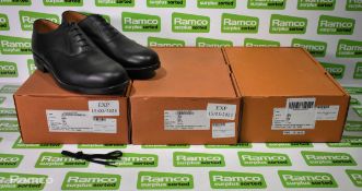 3x Pairs of British Forces service shoes - Black - Size 13.5L