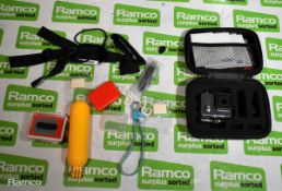 GoPro Hero action camera with case and handle