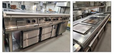 Capic island electric cook suite with Precision under broiler refrigerated counter - OFFSITE