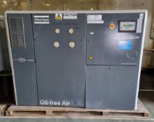 Atlas Copco ZT50 VSD FF Oil free rotary screw air compressor - full details in the description