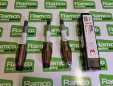 4x Norbar Slimline SLO Spigot torque wrench handles 16mm 4-20 Nm