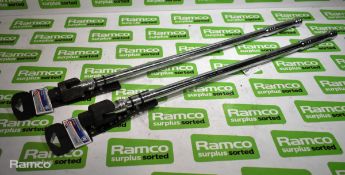 2x Draper Expert 640mm 3/4 inch flexible handles