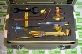 Welding equipment set in carry case