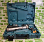 Makita DCG180 18V cordless caulking gun with DC18RC battery charger and storage case - NO BATTERY