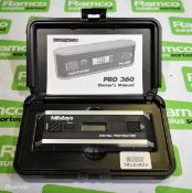 Mitutoyo Pro 360 digital protractor with case