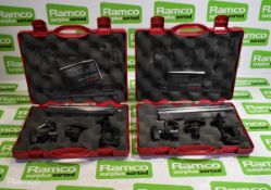 2x H.R. HR 107 engineers DTI test sets - minus dial gauge with cases