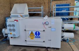 Vesey Airflow Design ISOL 4000 ventilation system with frame and ducting hoses