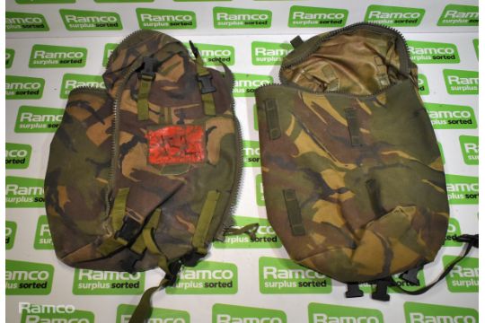 30x British Army DPM ruck sack side pouches - mixed types - mixed sizes - Image 1 of 5