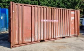 20ft red double door ISO shipping container
