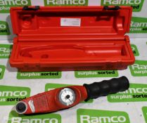 Torqueleader 142 inch drive dial indicating torque wrench with case - 0-4nm (0-35lbf.in)