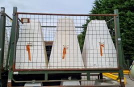 3x Flag pole with base - Approximate height 6m - see description