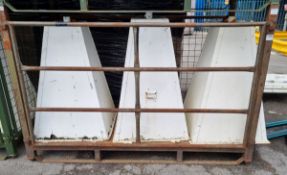 3x Flag pole with base - Approximate height 6m - see description