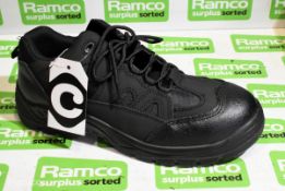 2x pairs of Contractor 72SM black safety trainers - UK 11
