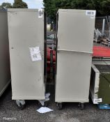 2x Elite mobile maintenance tool cabinets - L 1250 x W 550 x H 1650mm - DAMAGED