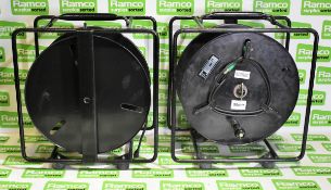 2x Atlas DII ( ID ) R - 50 mtr CAT5e cable drums with soft case