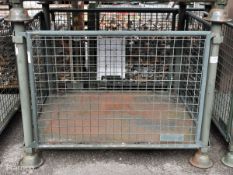 Metal 4 post stillage with 4 sides - W 1260 x D 1040 x 1065mm