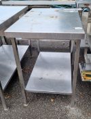 Stainless steel table with drawer - L 900 x W 600 x H 900mm