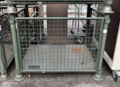 Metal 4 post stillage with 3 sides - W 1260 x D 1040 x 1065mm